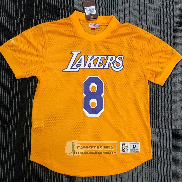 Camiseta Manga Corta Los Angeles Lakers Kobe Bryant NO 8 Amarillo